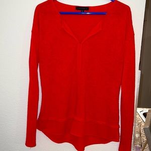 Sanctuary size M, red lightweight sweater. Sheer trimming. TTS. Like new!!